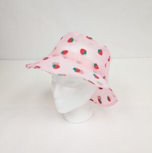 Hot Topic Strawberry Pink Sheer Bucket Hat